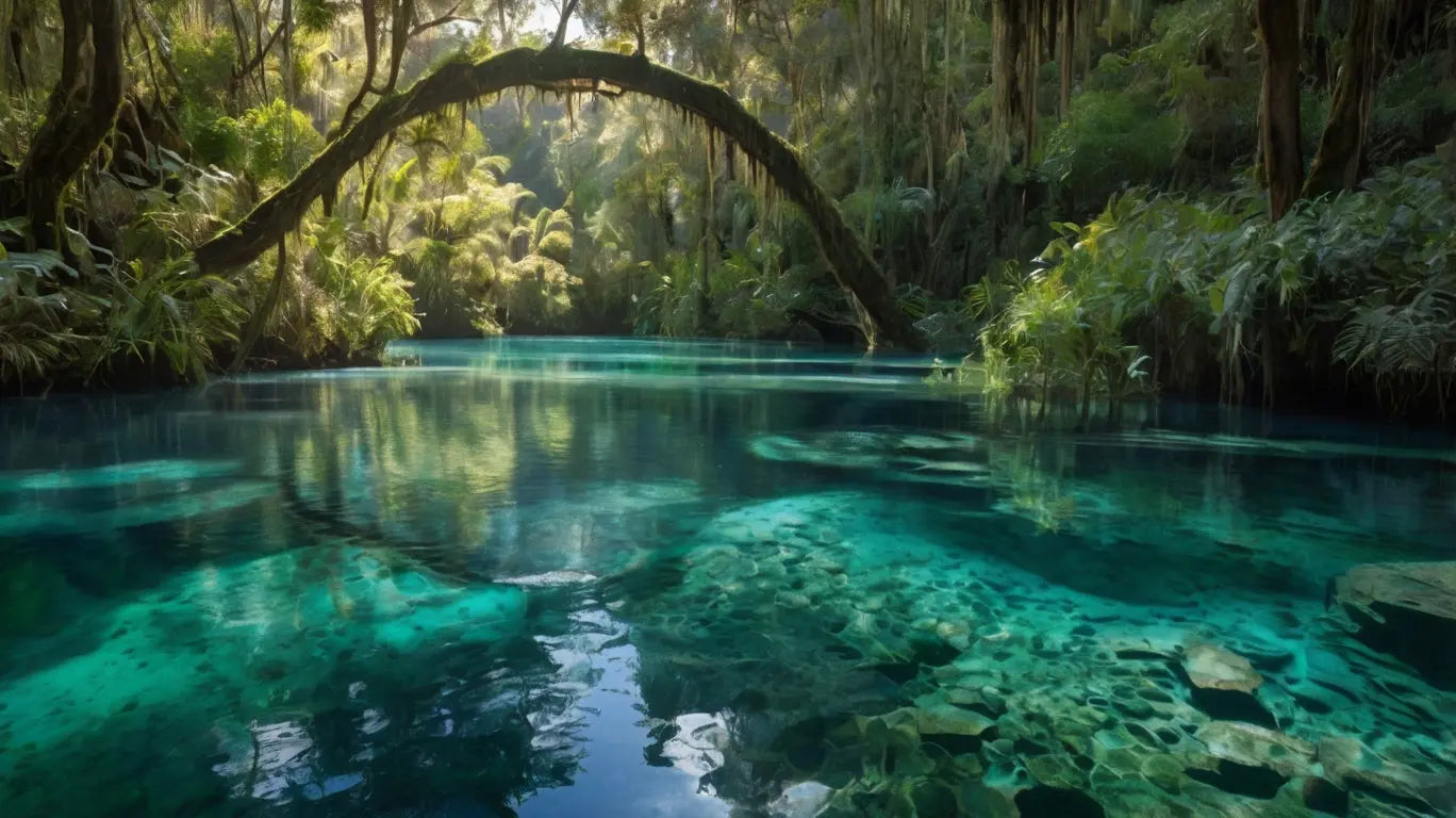 Crystal Clear Tropical River Print - Nature Art My Store
