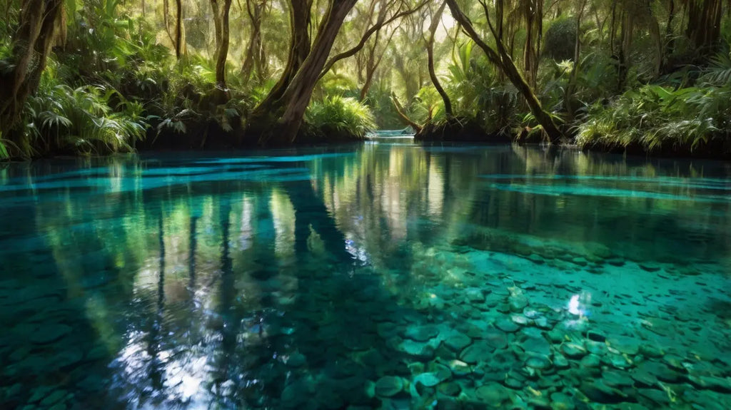 Crystal Clear Tropical River Print - Nature Art My Store