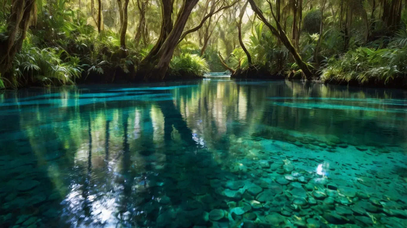 Crystal Clear Tropical River Print - Nature Art My Store