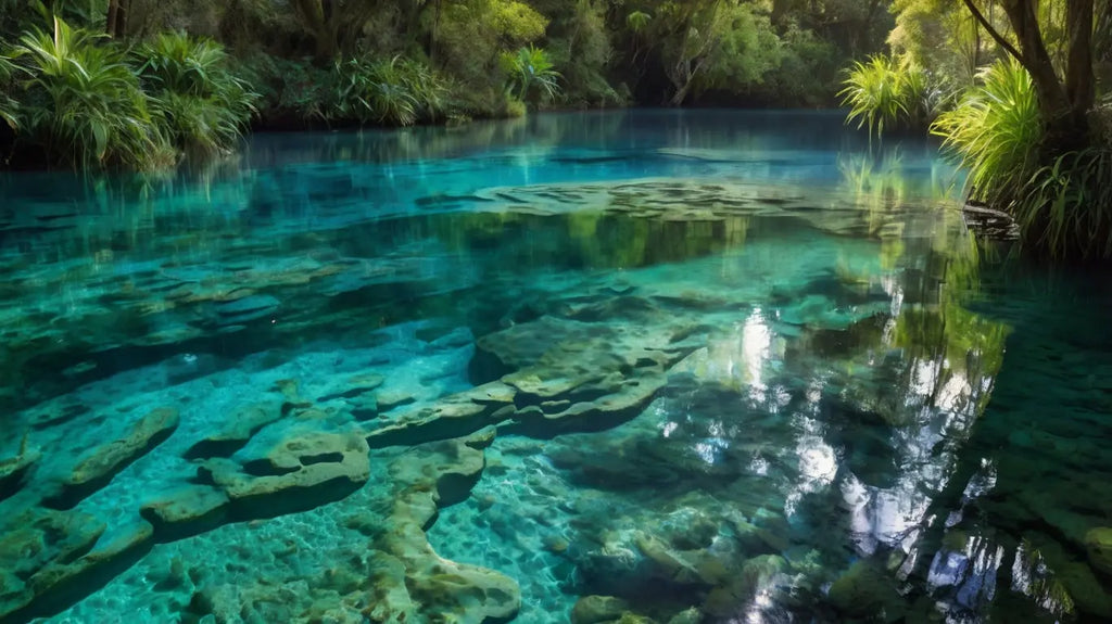 Crystal Clear Tropical River Print - Nature Art My Store