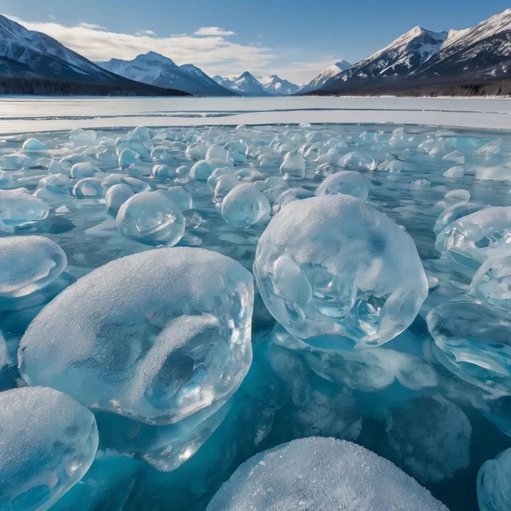 Frozen Bubble Lake Wall Art – Stunning Winter Ice Landscape Photography Print My Store