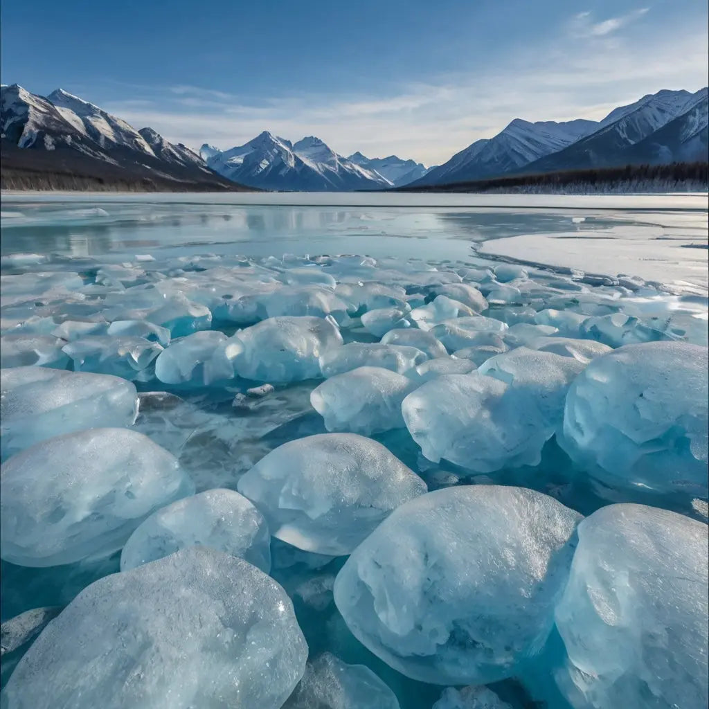 Frozen Bubble Lake Wall Art – Stunning Winter Ice Landscape Photography Print My Store