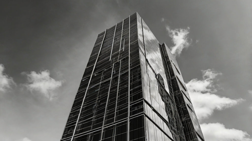 Reflective skyscraper