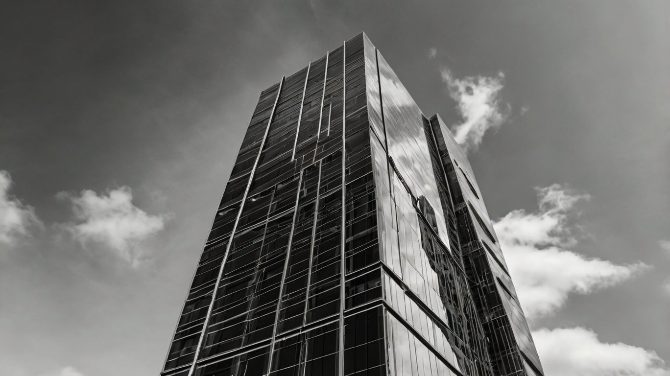 Reflective skyscraper