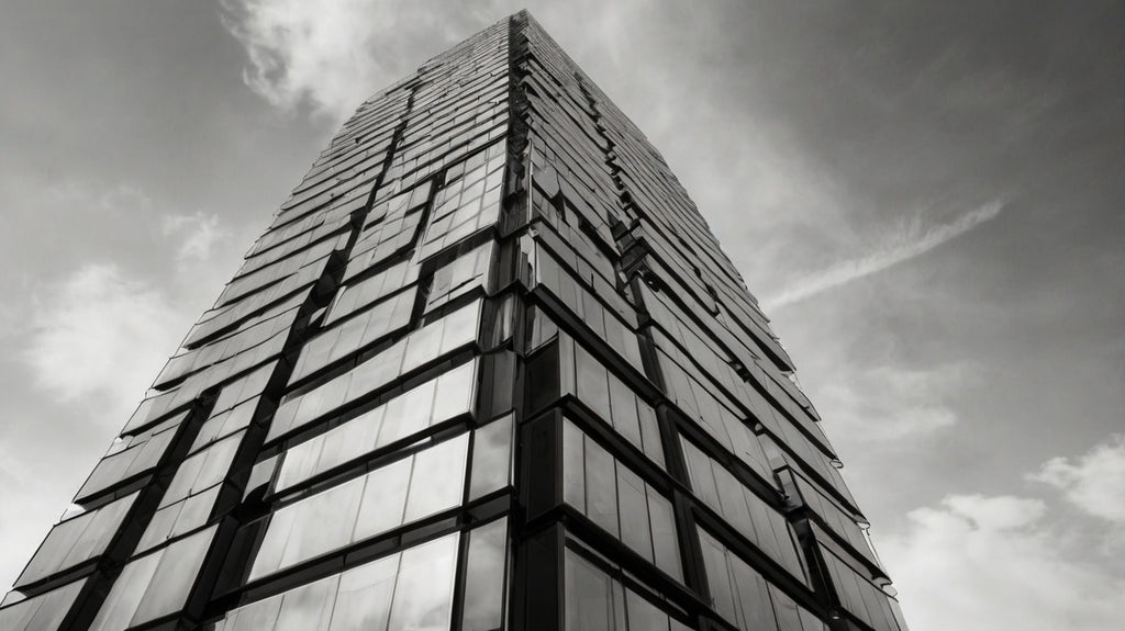 Reflective skyscraper