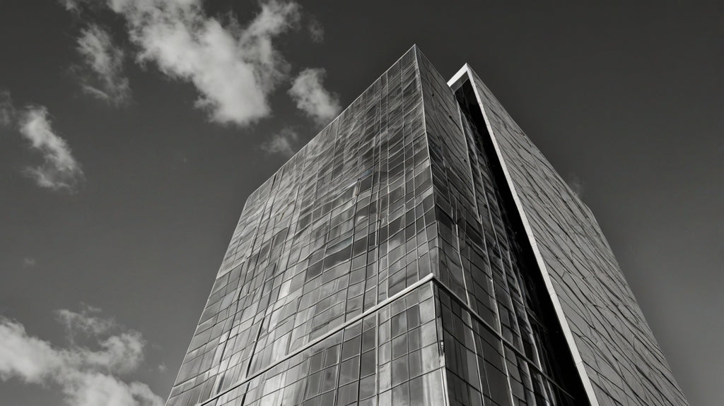 Reflective skyscraper