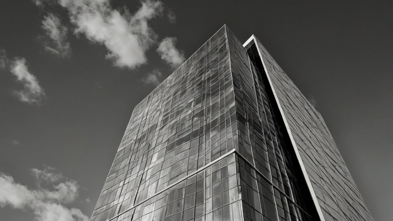 Reflective skyscraper