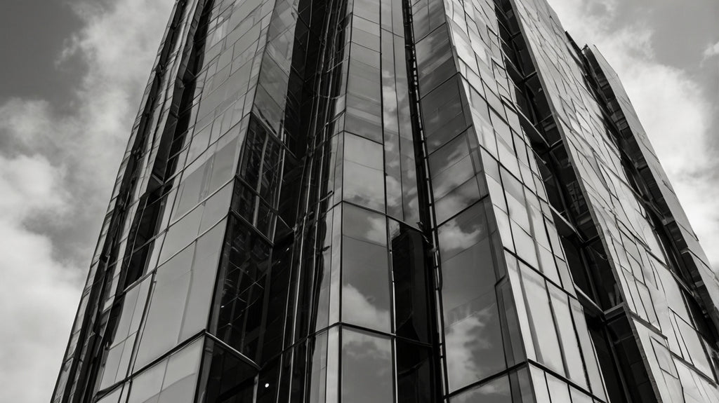 Reflective skyscraper
