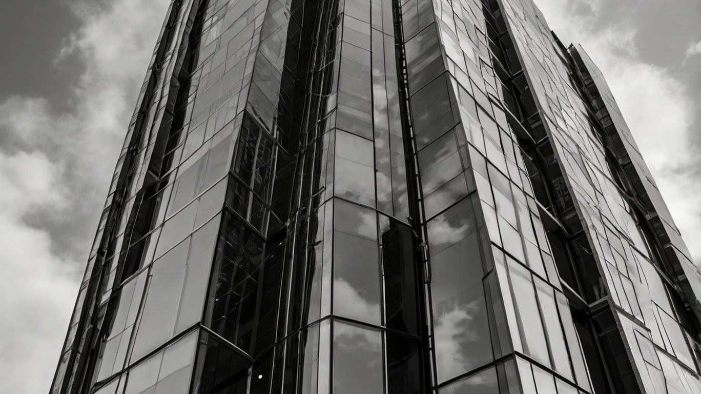 Reflective skyscraper