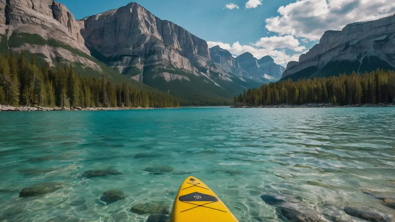 Paddleboarding Lake Canvas Print My Store