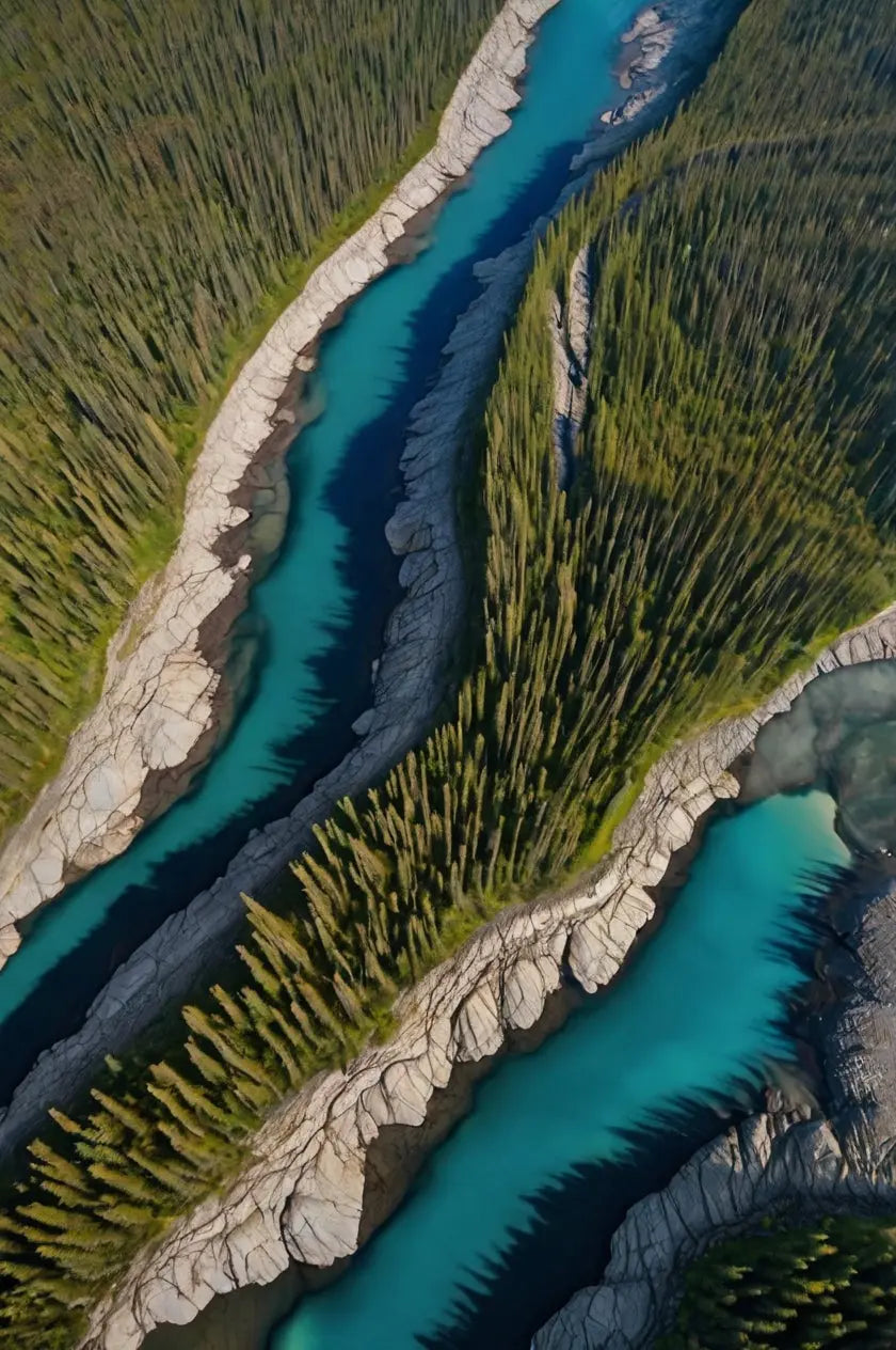 Aerial River Canyon Art Print Add to chat My Store