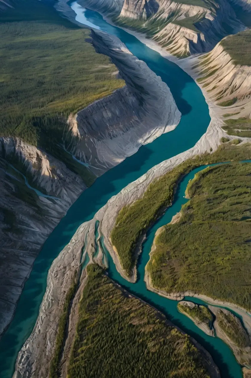 Aerial River Canyon Art Print Add to chat My Store