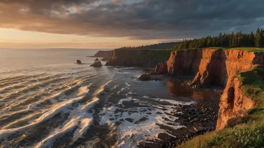 Coastal Cliffs Sunset Canvas Print My Store