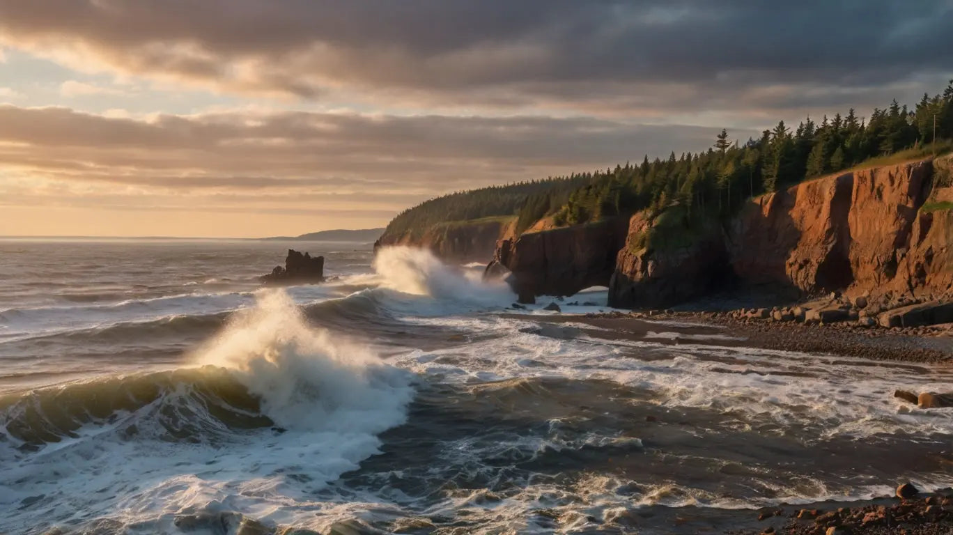 Coastal Cliffs Sunset Canvas Print My Store