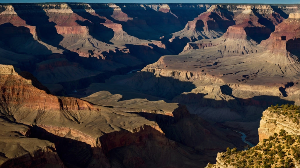 Dramatic Grand Canyon with storm light rays
