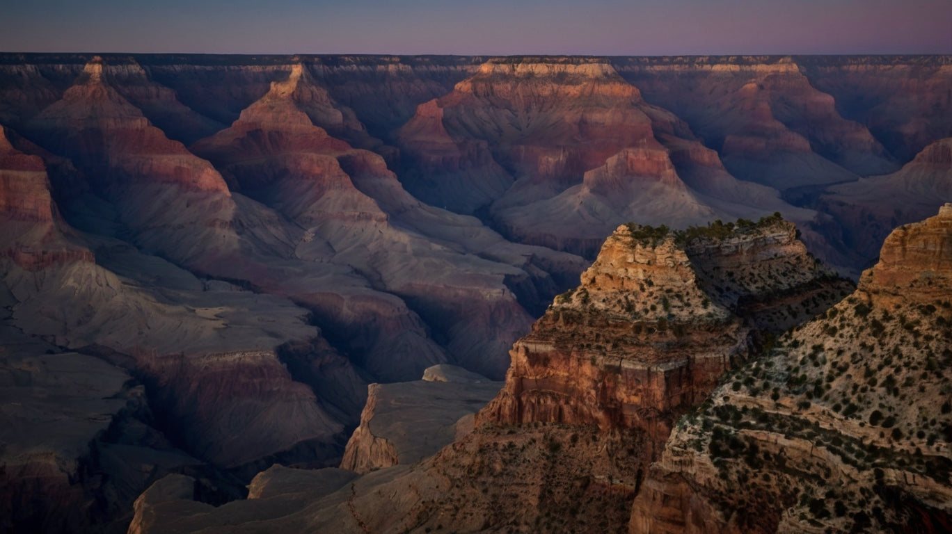 Dramatic Grand Canyon with storm light rays