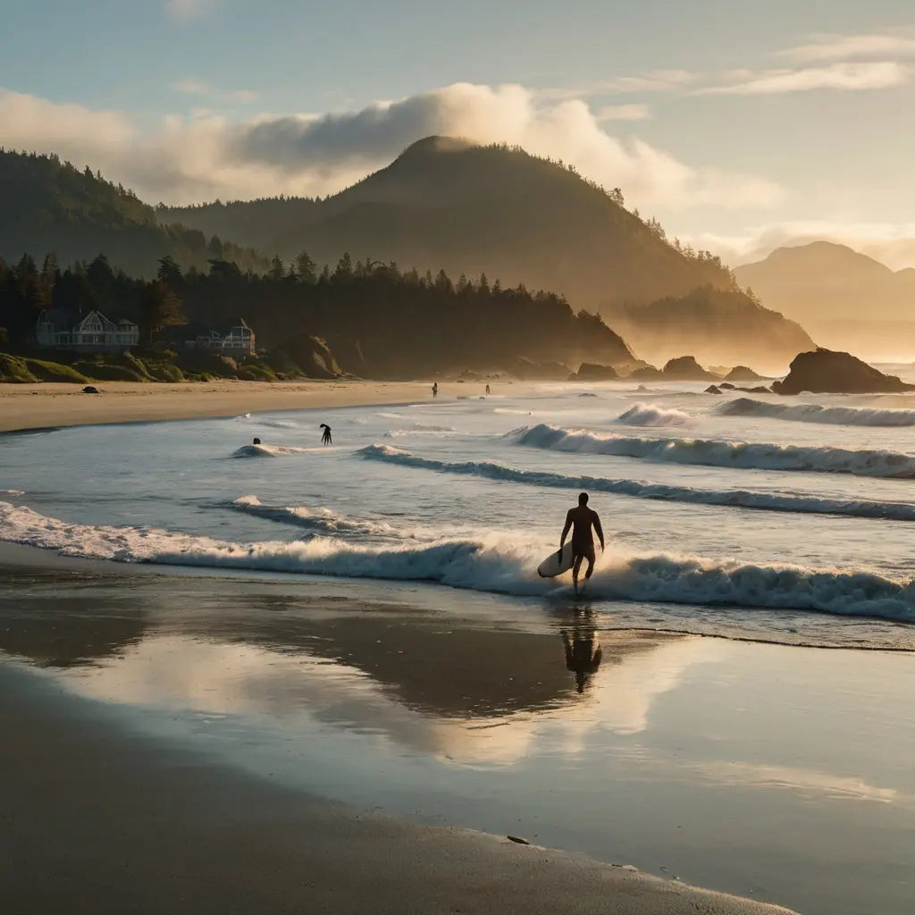 Sunset Surfer Beach Print My Store