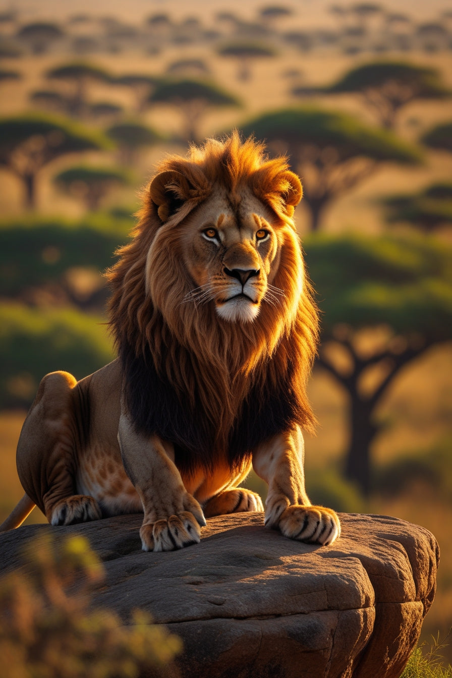 Kenya / Tanzania – African Lion on Savannah Rock