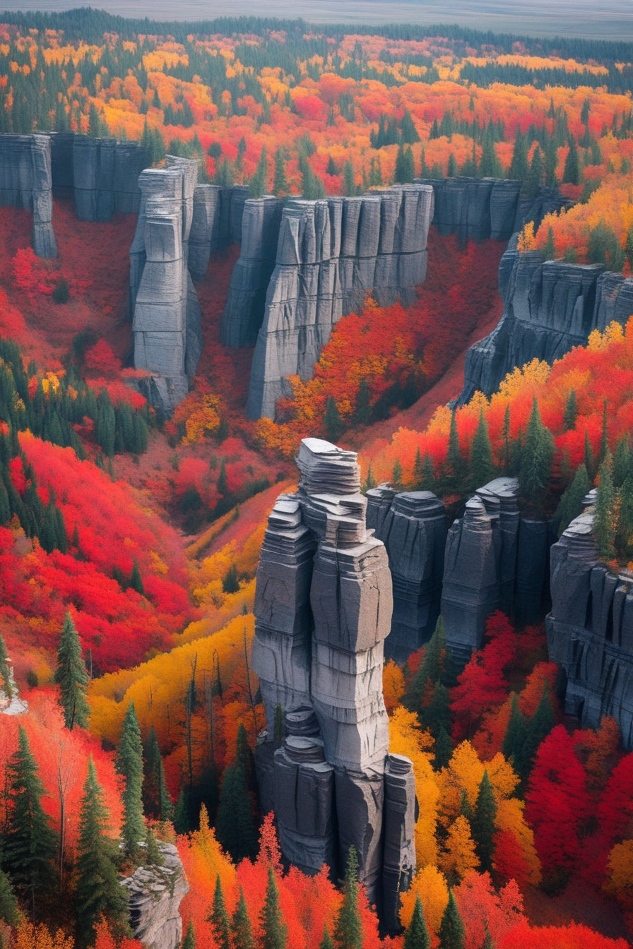 Autumn Canyon Landscape Print My Store