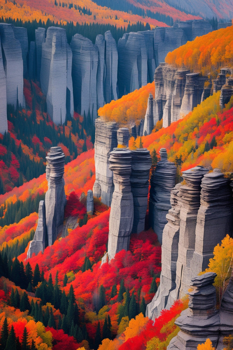 Autumn Canyon Landscape Print My Store