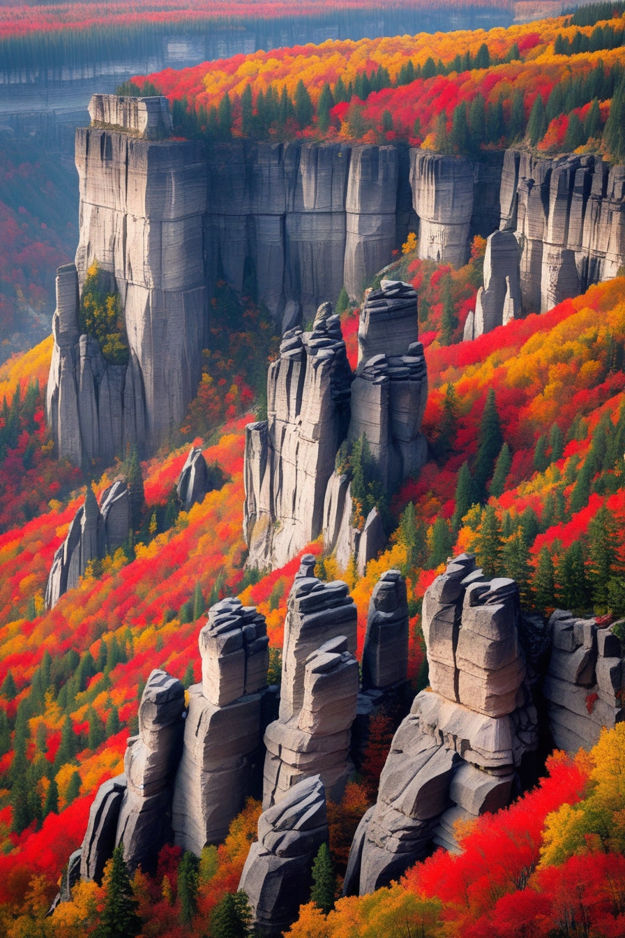 Autumn Canyon Landscape Print My Store