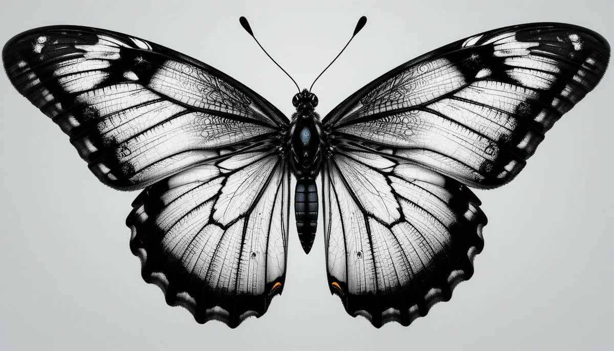 Butterfly wings close-up
