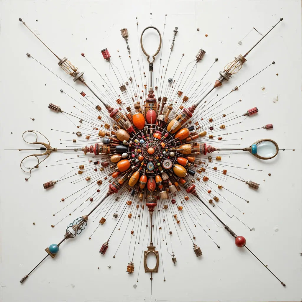 Vintage Radial Mandala Wall Art Print My Store