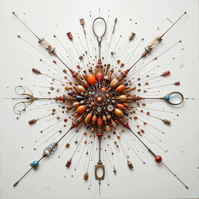 Vintage Radial Mandala Wall Art Print My Store