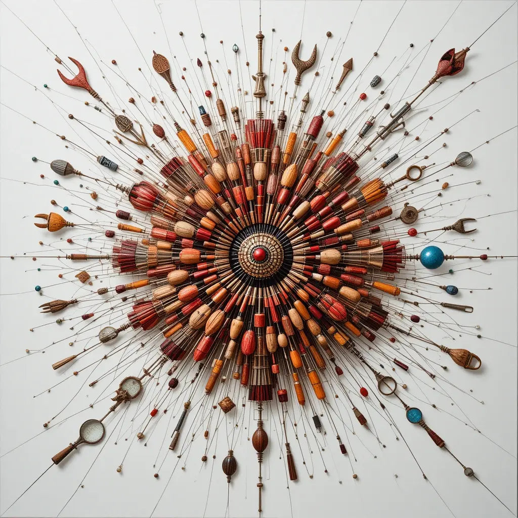 Vintage Radial Mandala Wall Art Print My Store