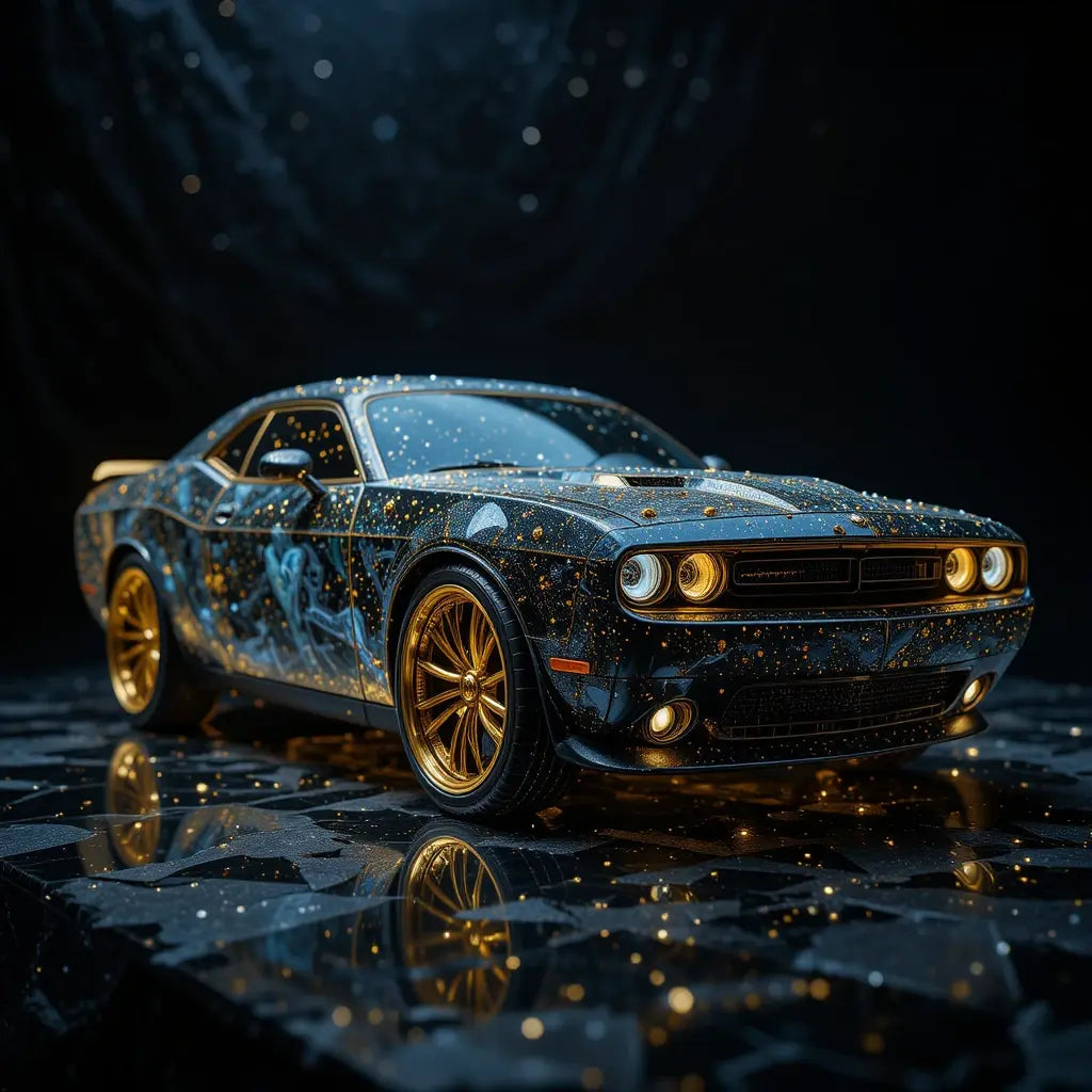 Galaxy Car Art Print - Futuristic Auto Decor My Store