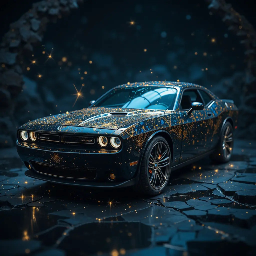 Galaxy Car Art Print - Futuristic Auto Decor My Store