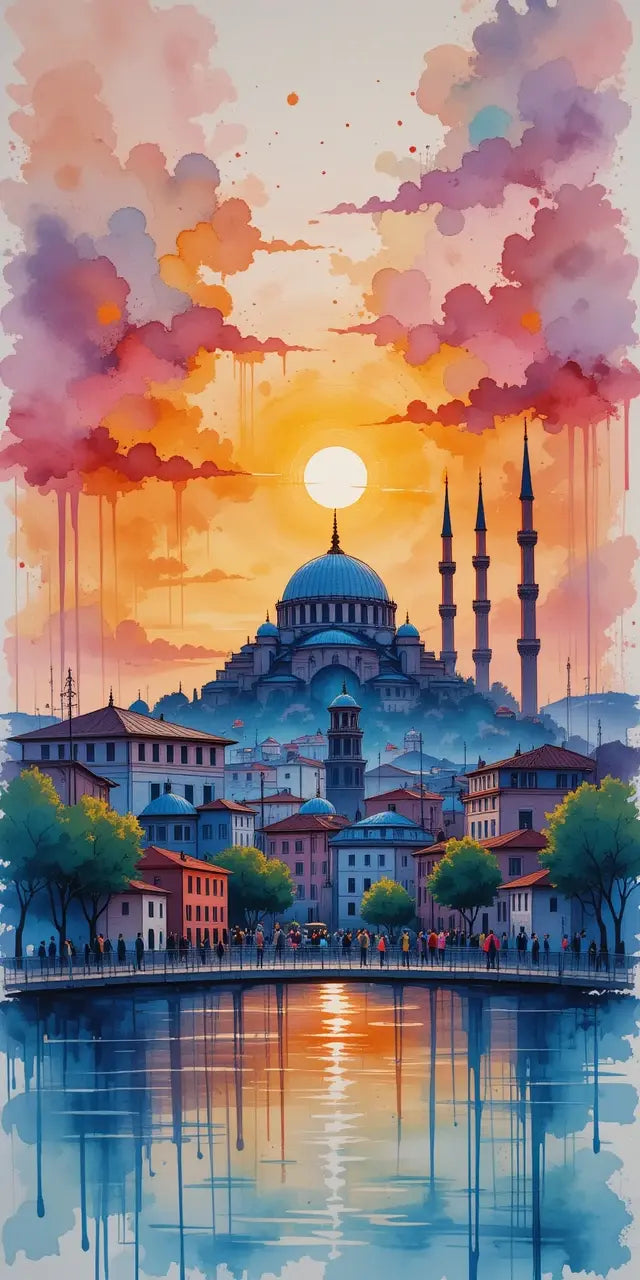 Ancient Ruins Sunrise Wall Art Print My Store