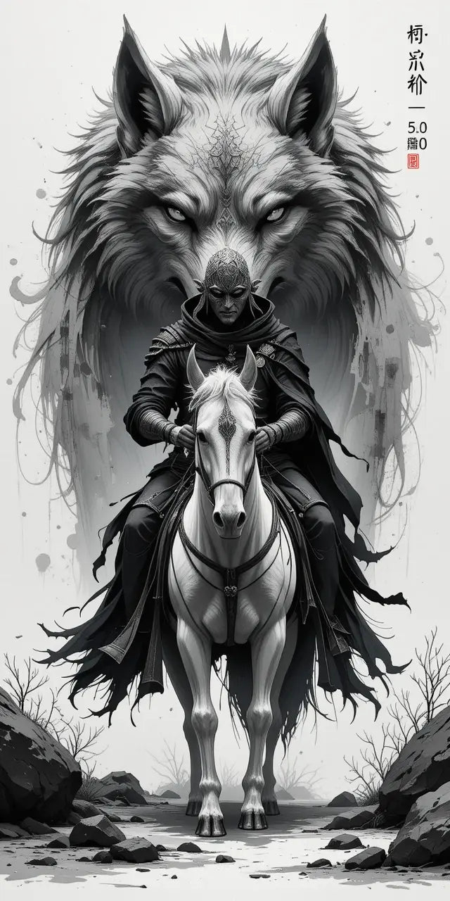 Dark Knight Rider – Gothic Fantasy Warrior Wall Art My Store