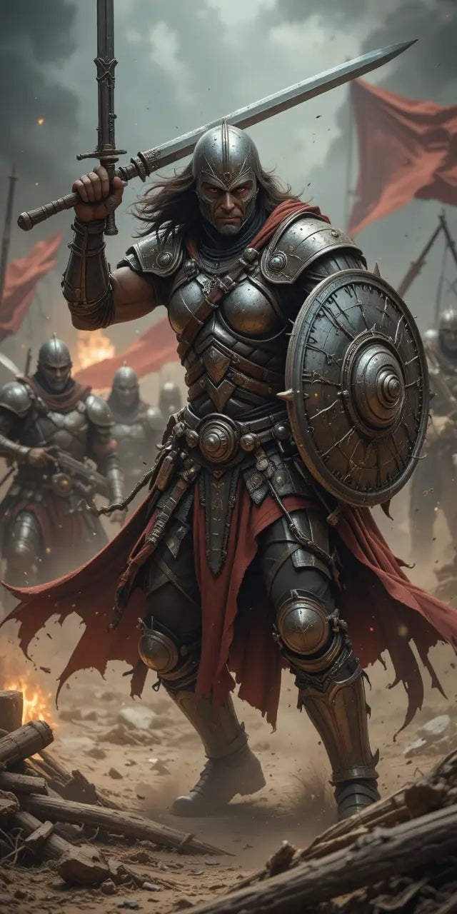 Warrior Horde Battle Wall Art Print My Store