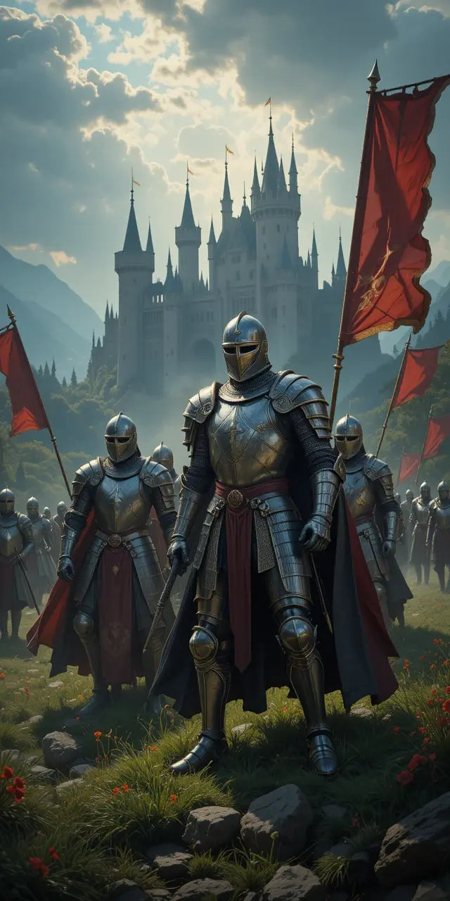 Medieval Knight Army Wall Art Print My Store