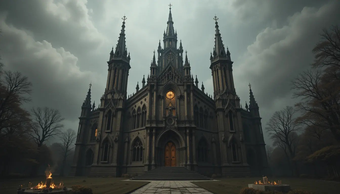 Gothic Cathedral Twilight Wall Art Print My Store