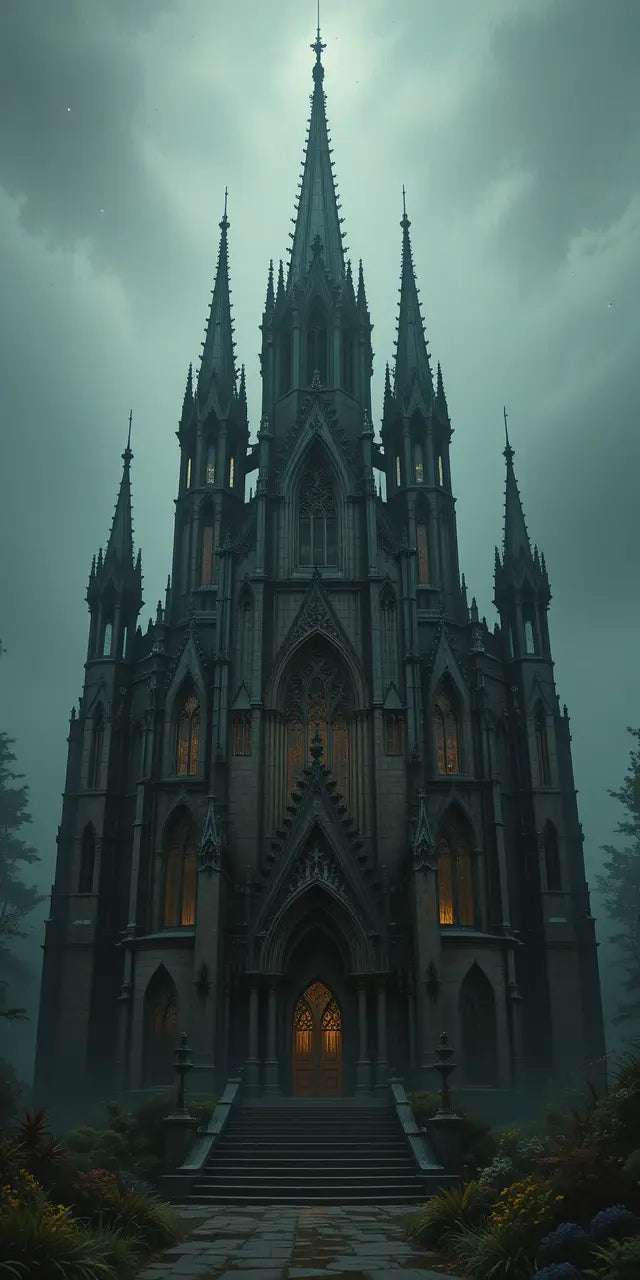 Gothic Cathedral Twilight Wall Art Print My Store