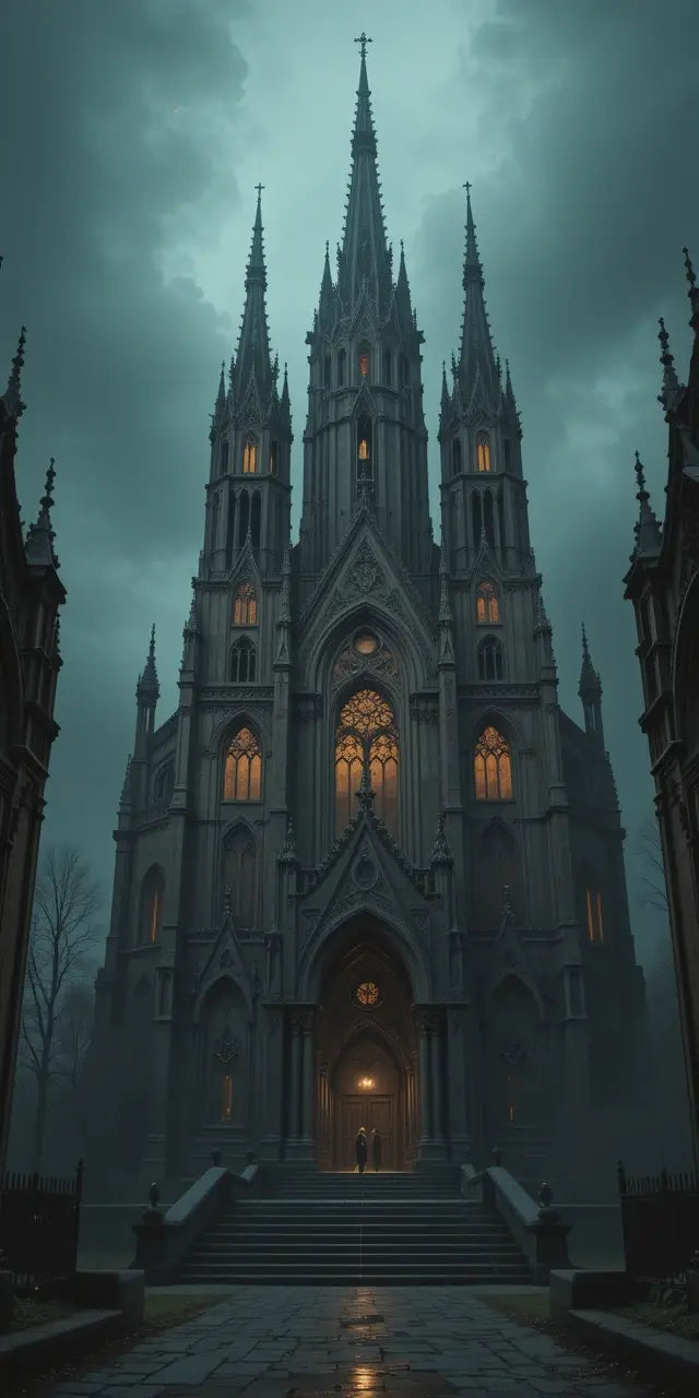 Gothic Cathedral Twilight Wall Art Print My Store