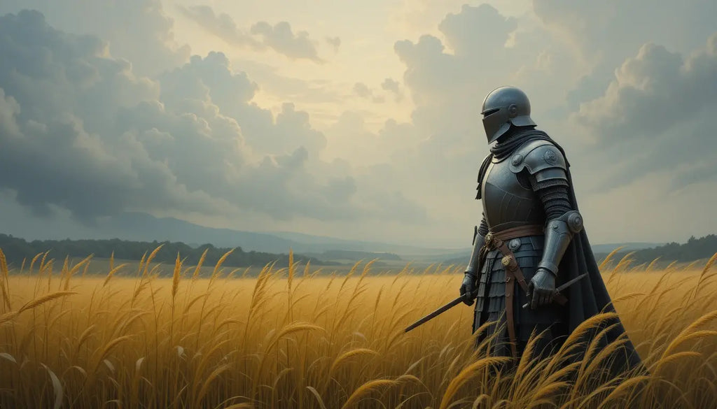 Solitary Knight Landscape Canvas Print My Store