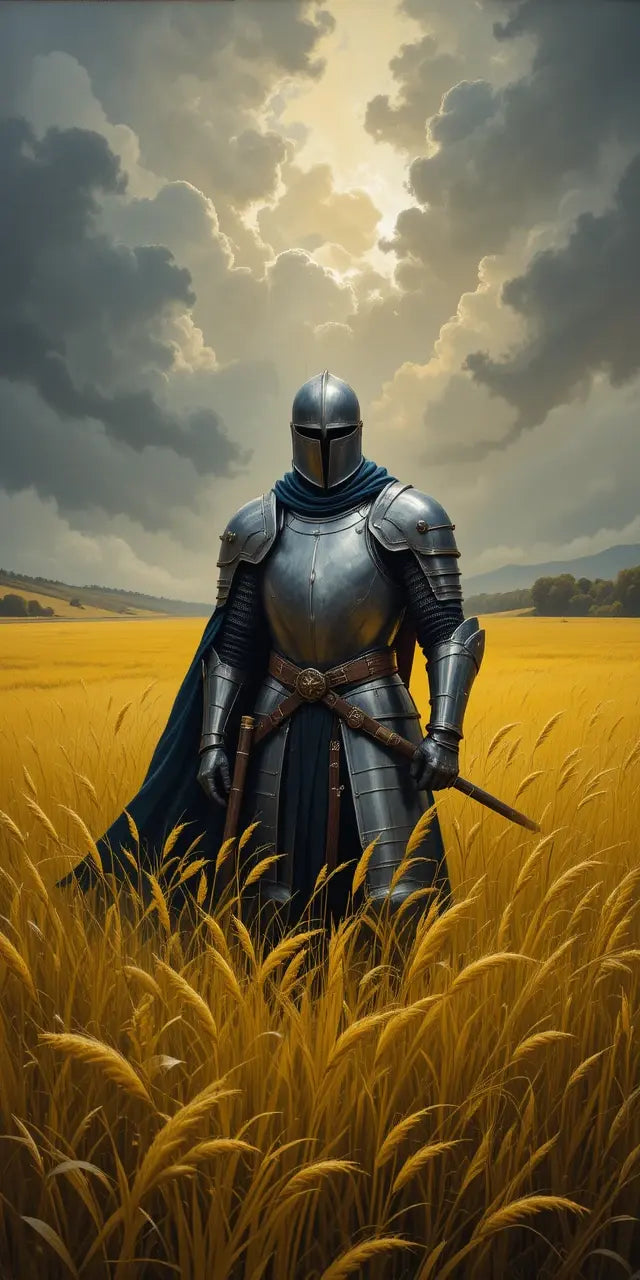 Solitary Knight Landscape Canvas Print My Store