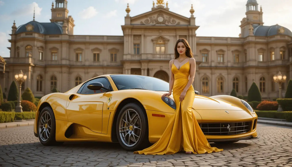 Luxurious Ferrari and Elegance Canvas Print My Store