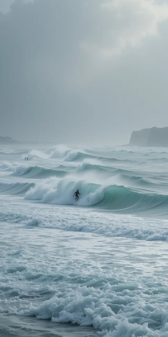 Epic Big Wave Surfing - Dramatic Ocean Canvas Print My Store