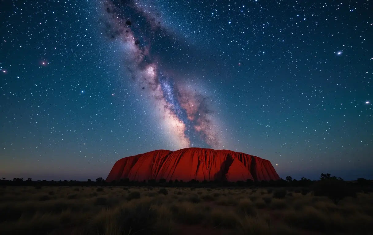 Uluru Under Starry Night Sky with Milky Way My Store
