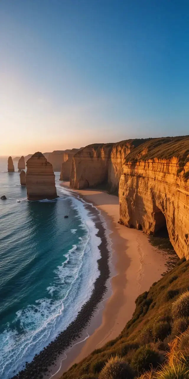 Stunning Coastal Sunset with Rock Formations My Store