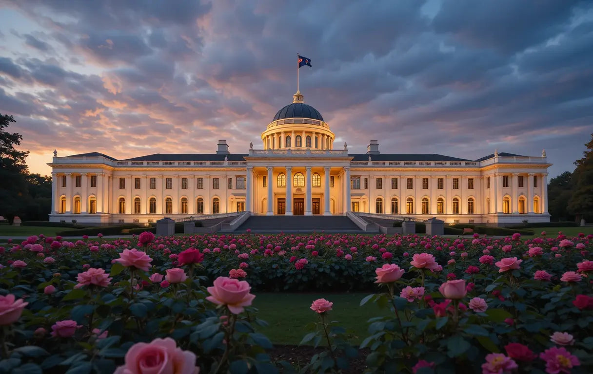 Grand Palace with Rose Garden at Sunset My Store