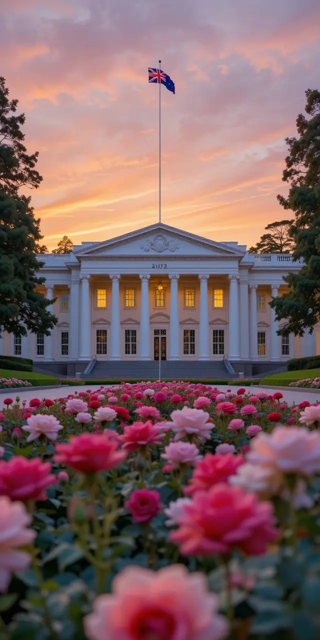 Grand Palace with Rose Garden at Sunset My Store