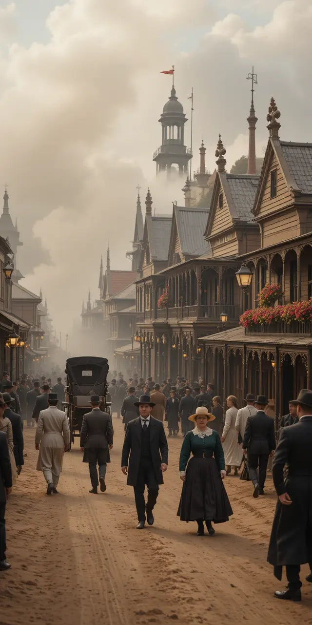 Victorian Steampunk Town Street My Store