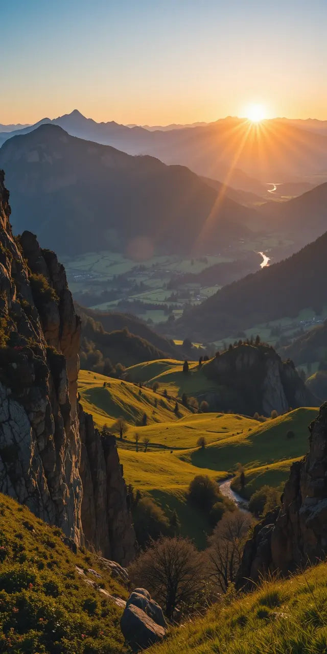 Sunrise Over Majestic Mountain Landscape My Store