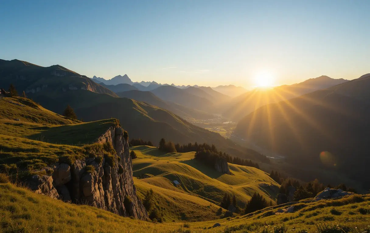 Sunrise Over Majestic Mountain Landscape My Store