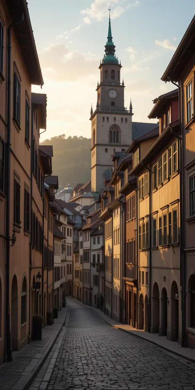 Historic Town Square at Sunset My Store